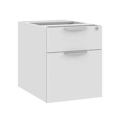 Officesource OS Laminate Collection 2 Drawer Hanging Pedestal - Box/File OS107WH